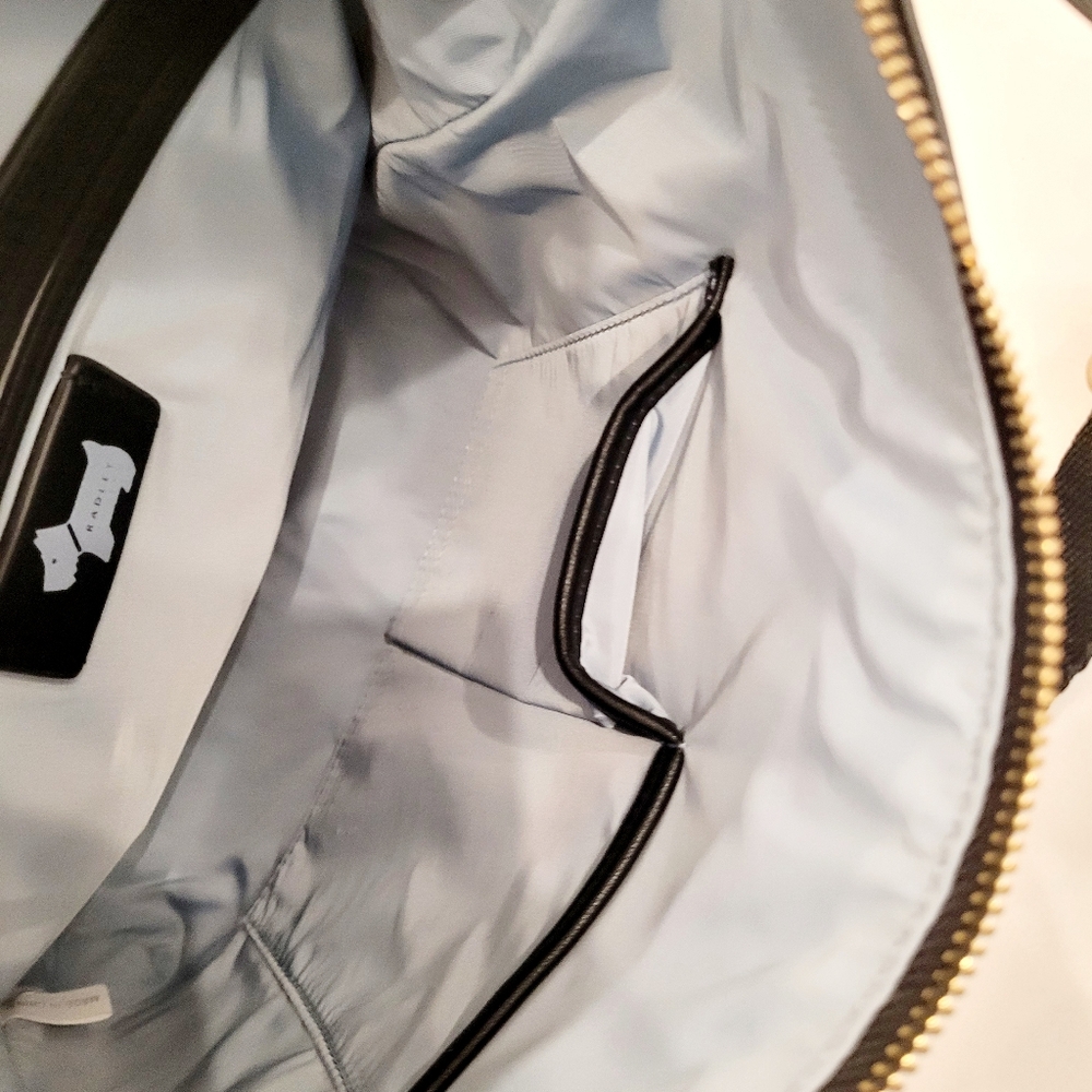 Radley London Black and Cream Floral Shoulder Bag - Picture 7 of 9